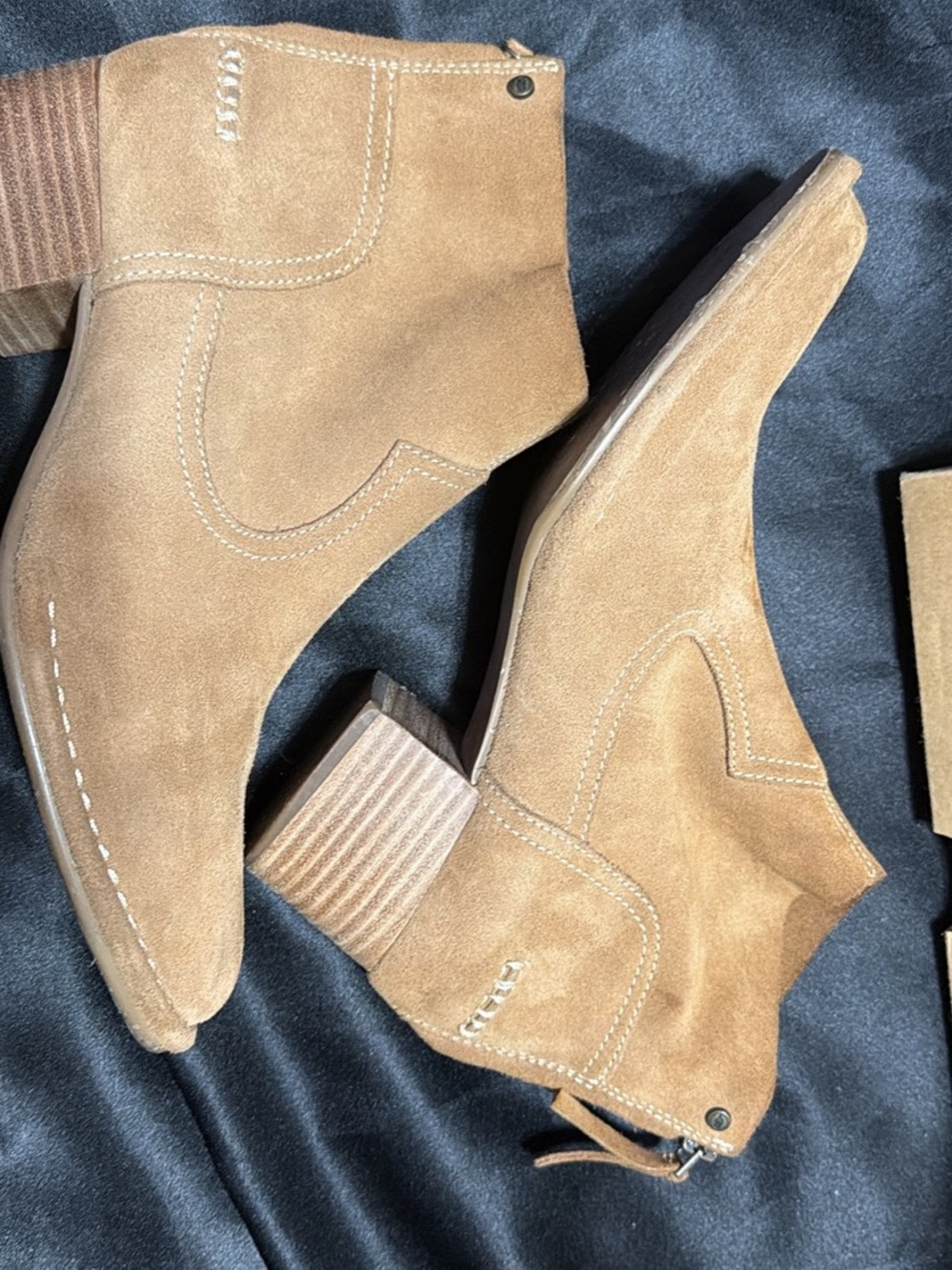 UGG Tan Suede Heeled Ankle Boots